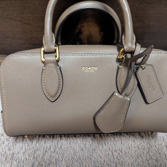 Coach Bowery Satchel 22 In Dark Stone - Picture 2 of 9